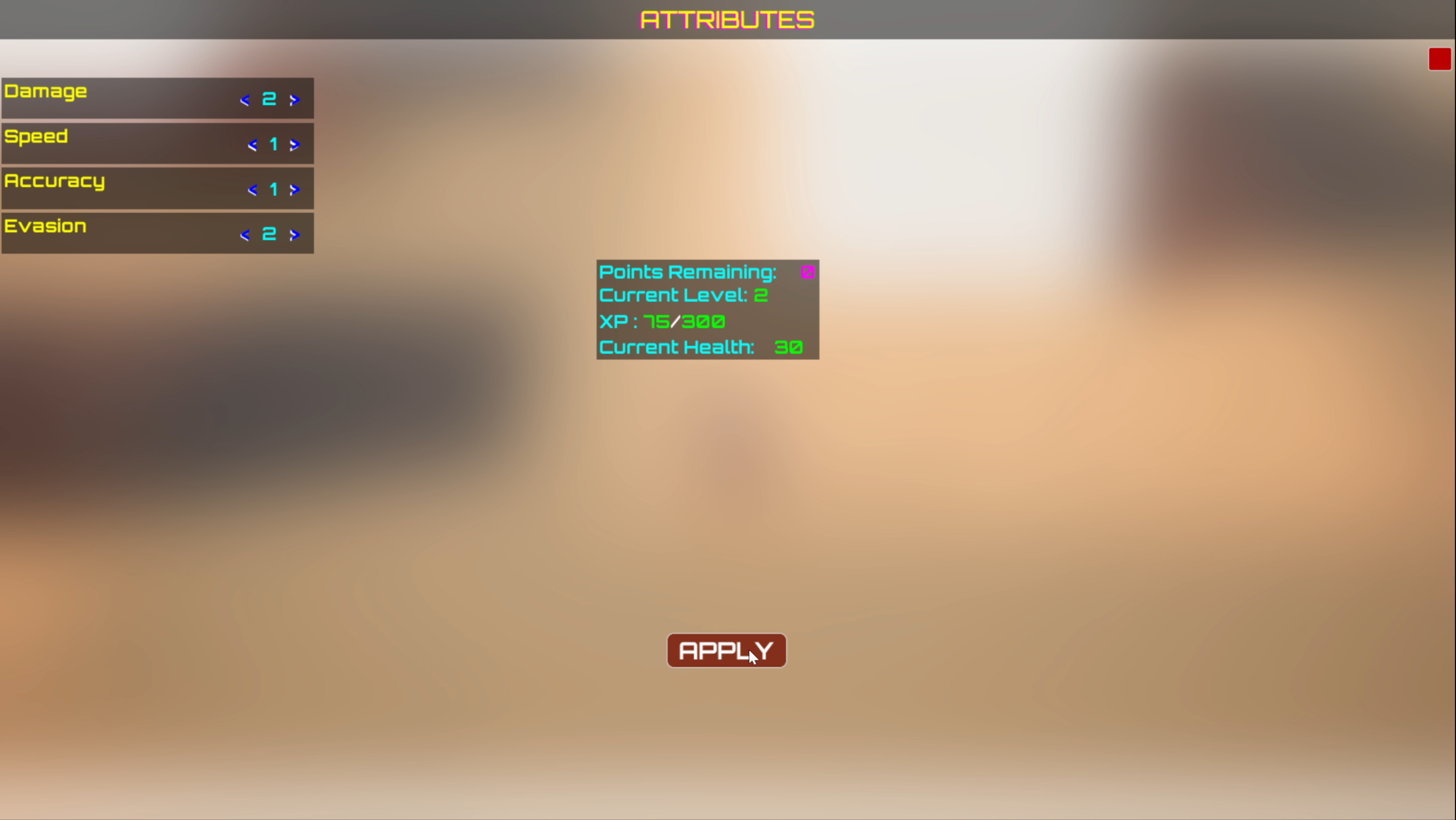 Attributes Page